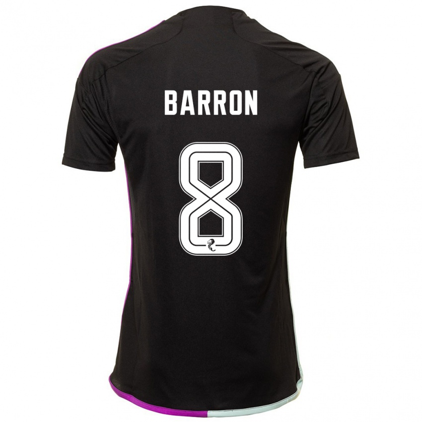 Mujer Camiseta Connor Barron #8 Negro 2ª Equipación 2023/24 La Camisa Argentina