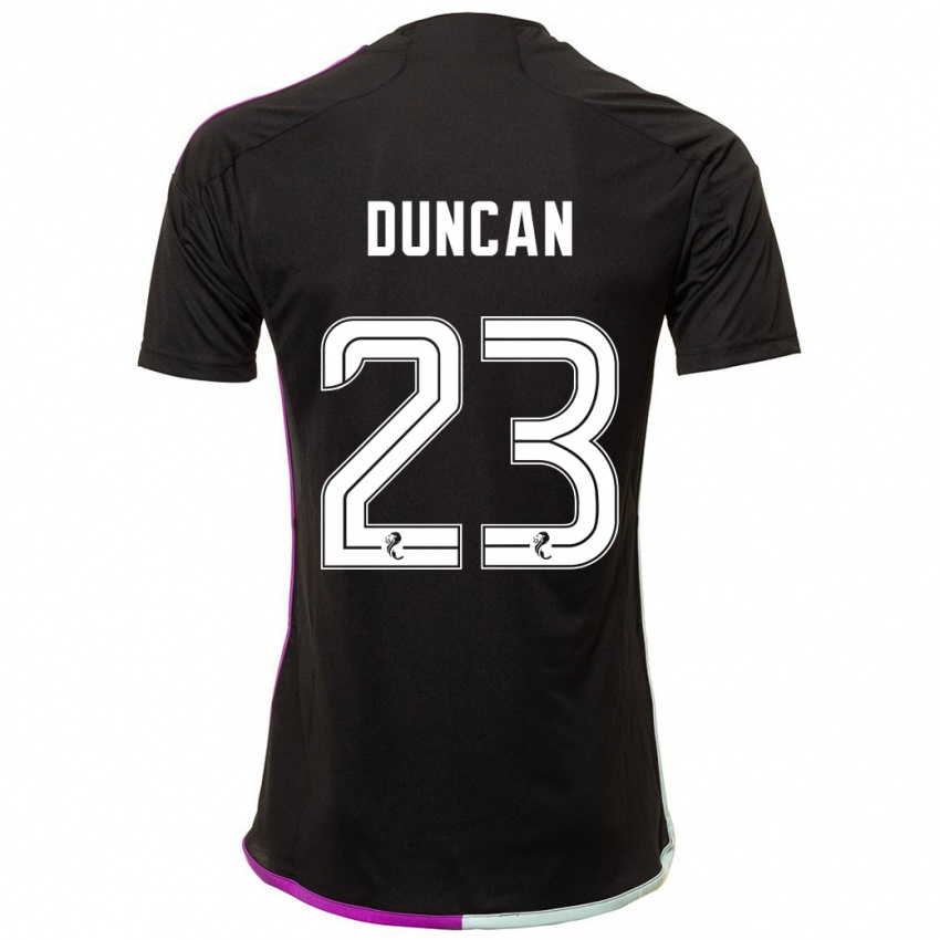 Mujer Camiseta Ryan Duncan #23 Negro 2ª Equipación 2023/24 La Camisa Argentina