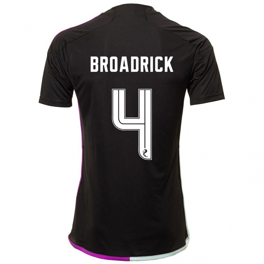 Mujer Camiseta Jessica Broadrick #4 Negro 2ª Equipación 2023/24 La Camisa Argentina