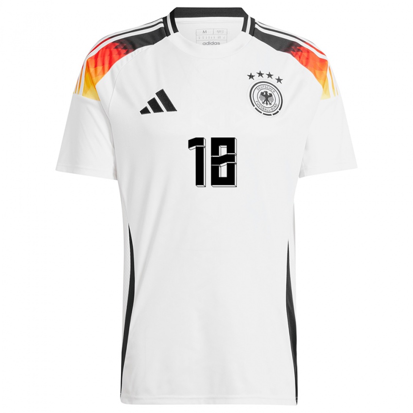 Niño Camiseta Alemania Tabea Wabmuth #18 Blanco 1ª Equipación 24-26 La Camisa Argentina