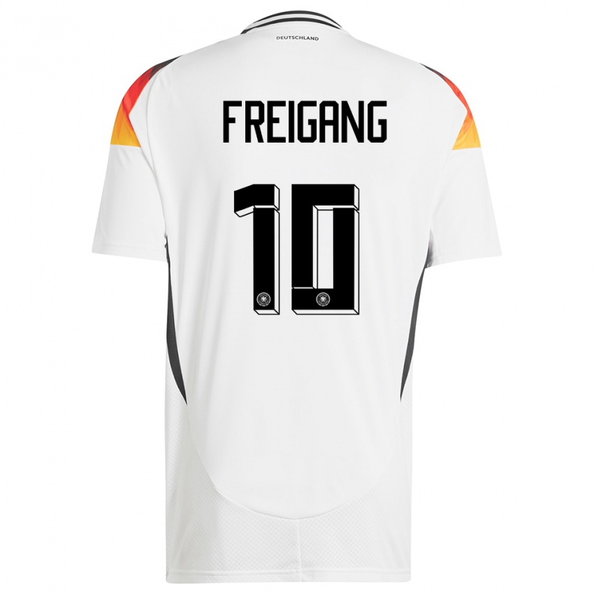 Niño Camiseta Alemania Laura Freigang #10 Blanco 1ª Equipación 24-26 La Camisa Argentina