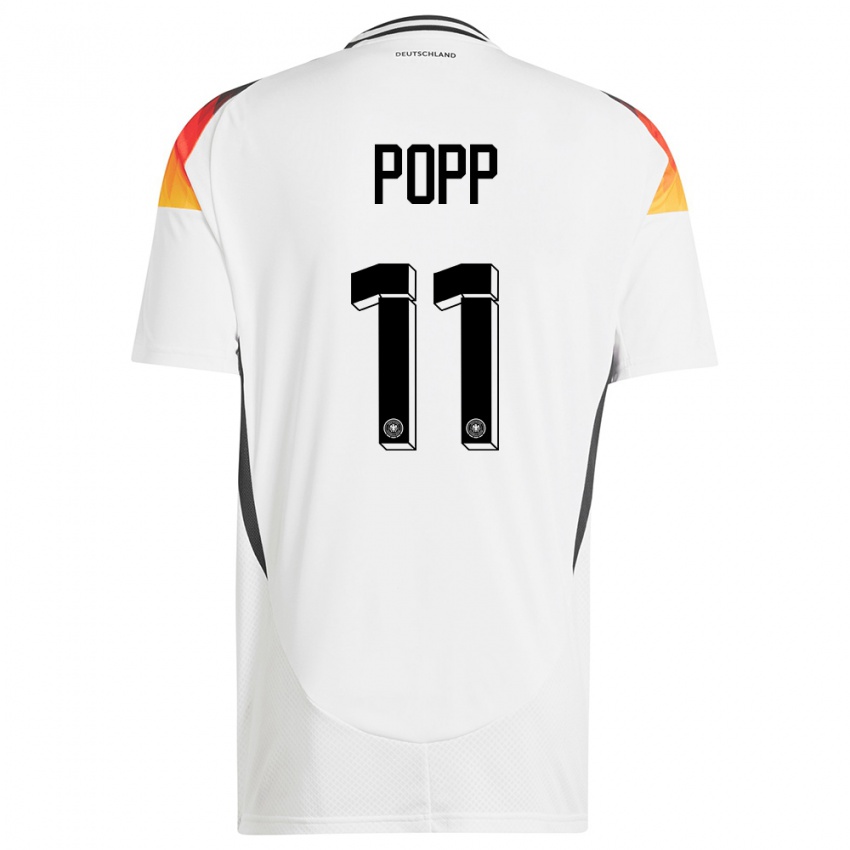 Niño Camiseta Alemania Alexandra Popp #11 Blanco 1ª Equipación 24-26 La Camisa Argentina