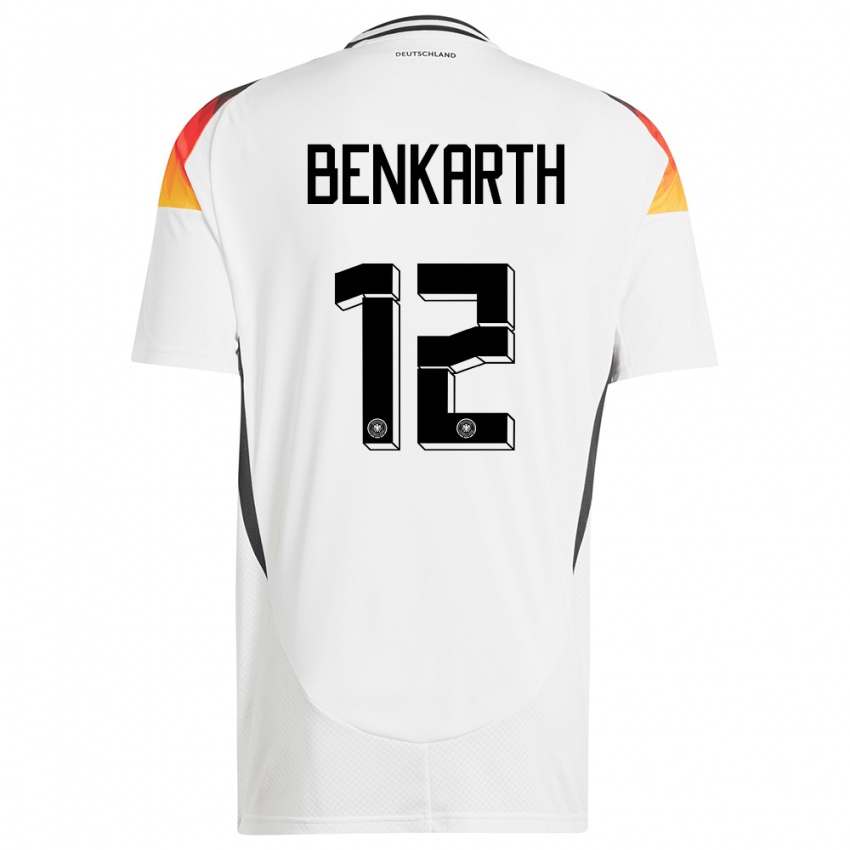 Niño Camiseta Alemania Laura Benkarth #12 Blanco 1ª Equipación 24-26 La Camisa Argentina