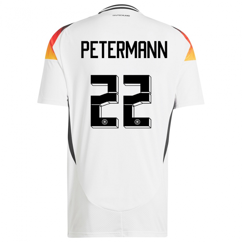 Niño Camiseta Alemania Lena Petermann #22 Blanco 1ª Equipación 24-26 La Camisa Argentina