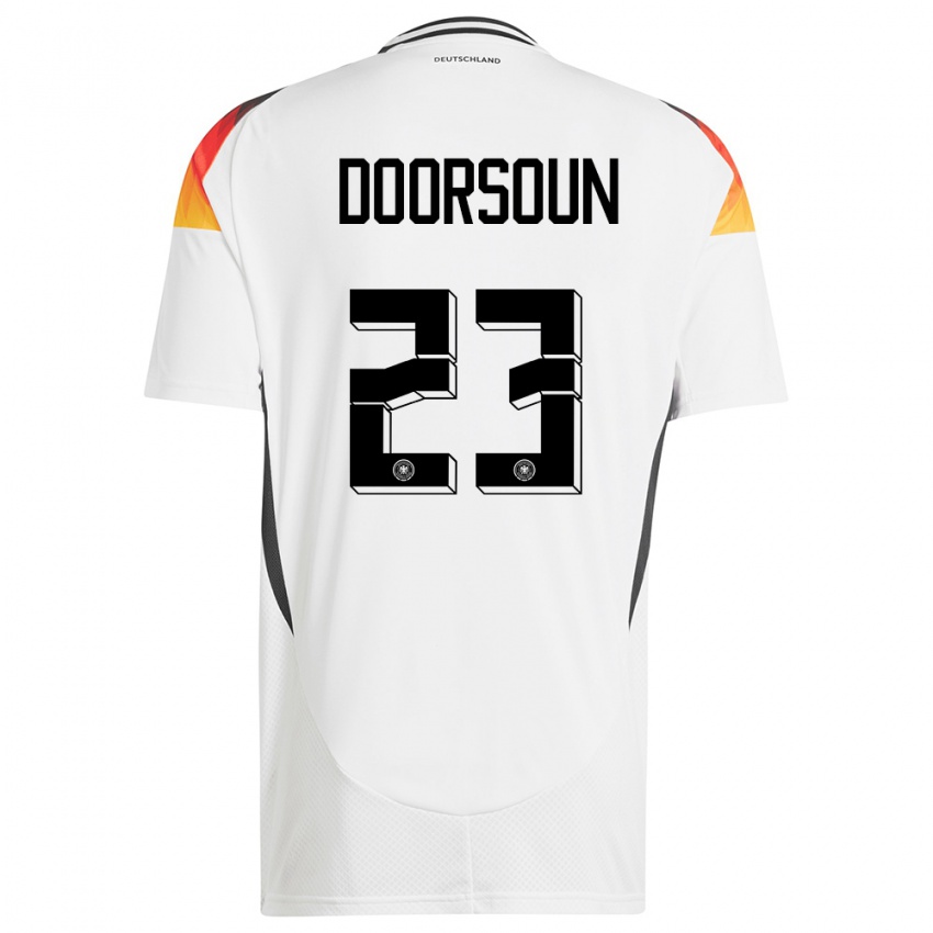 Niño Camiseta Alemania Sara Doorsoun #23 Blanco 1ª Equipación 24-26 La Camisa Argentina