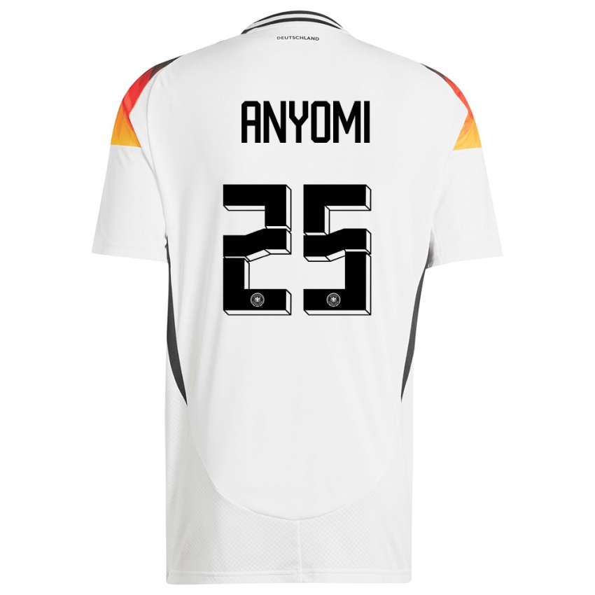 Niño Camiseta Alemania Nicole Anyomi #25 Blanco 1ª Equipación 24-26 La Camisa Argentina