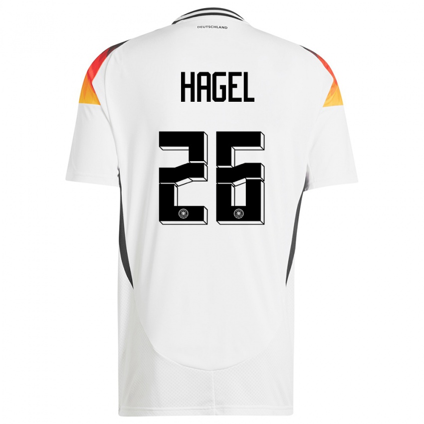 Niño Camiseta Alemania Chantal Hagel #26 Blanco 1ª Equipación 24-26 La Camisa Argentina