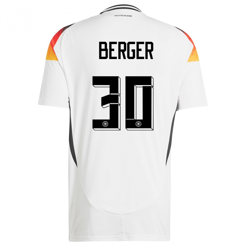 Niño Camiseta Alemania Ann Katrin Berger #30 Blanco 1ª Equipación 24-26 La Camisa Argentina