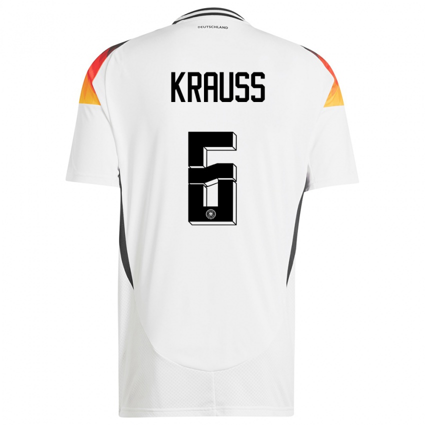 Niño Camiseta Alemania Tom Kraub #6 Blanco 1ª Equipación 24-26 La Camisa Argentina