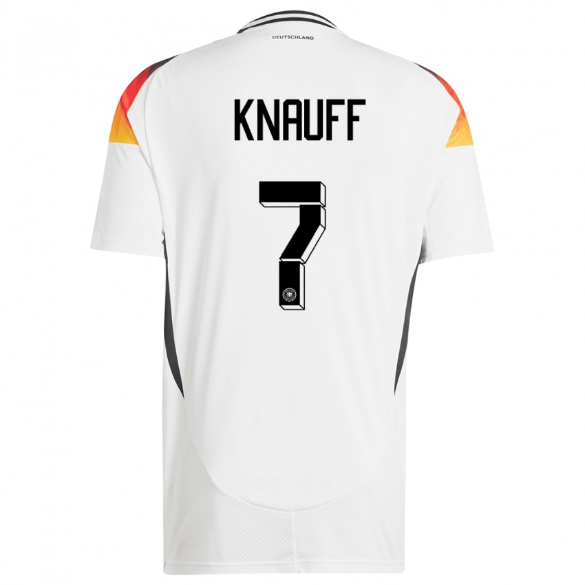 Niño Camiseta Alemania Ansgar Knauff #7 Blanco 1ª Equipación 24-26 La Camisa Argentina