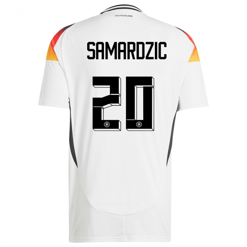 Niño Camiseta Alemania Lazar Samardzic #20 Blanco 1ª Equipación 24-26 La Camisa Argentina