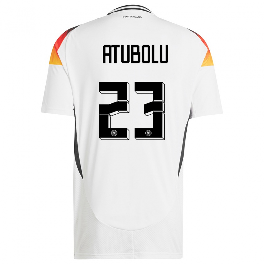 Niño Camiseta Alemania Noah Atubolu #23 Blanco 1ª Equipación 24-26 La Camisa Argentina