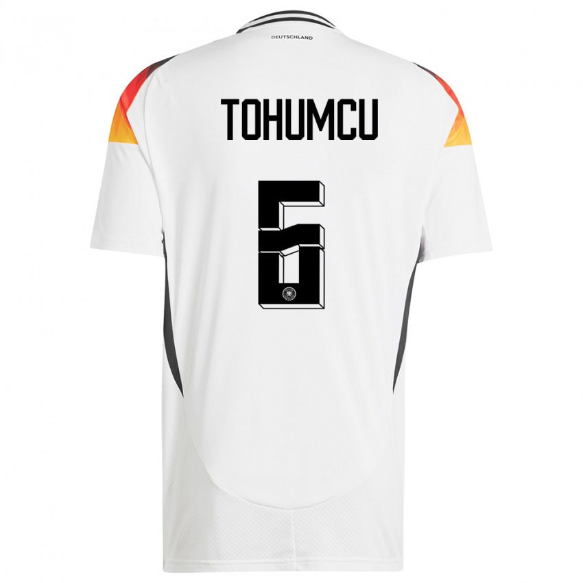 Niño Camiseta Alemania Umut Tohumcu #6 Blanco 1ª Equipación 24-26 La Camisa Argentina