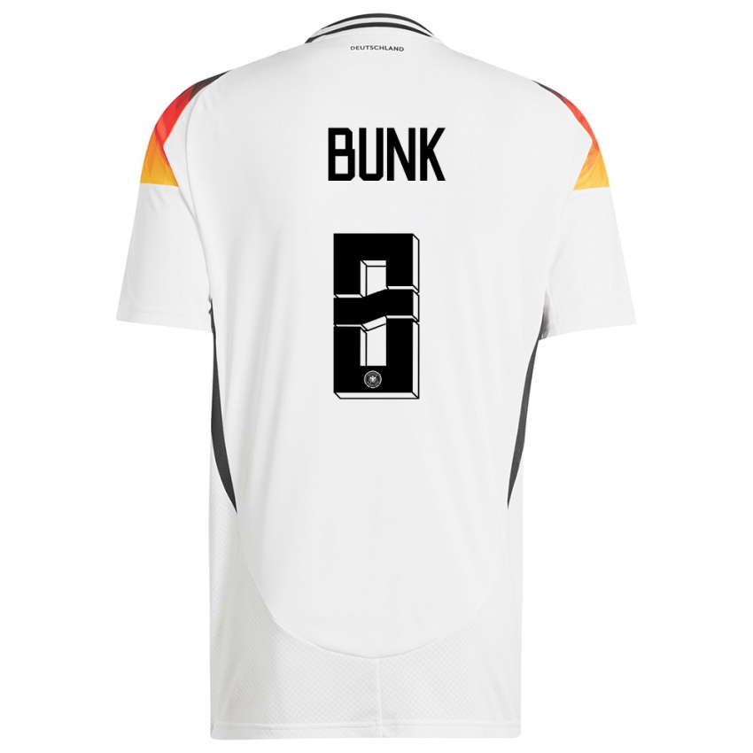 Niño Camiseta Alemania Daniel Bunk #8 Blanco 1ª Equipación 24-26 La Camisa Argentina