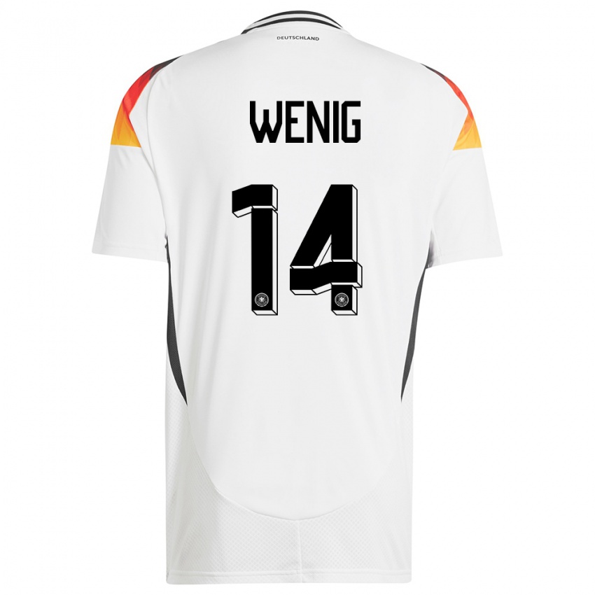 Niño Camiseta Alemania Marcel Wenig #14 Blanco 1ª Equipación 24-26 La Camisa Argentina