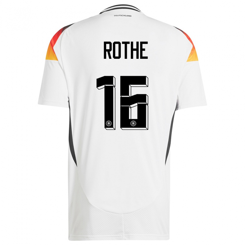 Niño Camiseta Alemania Tom Rothe #16 Blanco 1ª Equipación 24-26 La Camisa Argentina