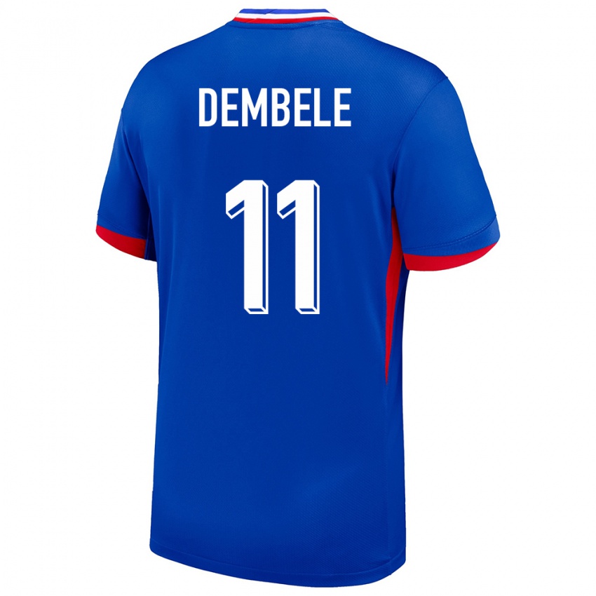 Niño Camiseta Francia Ousmane Dembele #11 Azul 1ª Equipación 24-26 La Camisa Argentina