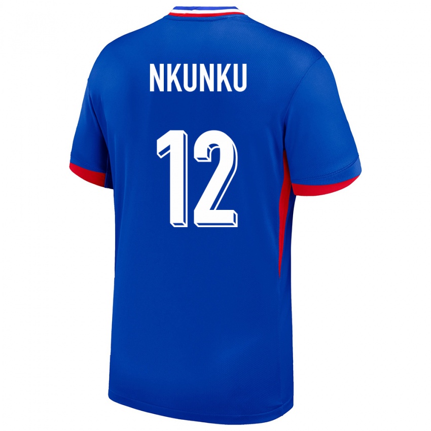 Niño Camiseta Francia Christopher Nkunku #12 Azul 1ª Equipación 24-26 La Camisa Argentina