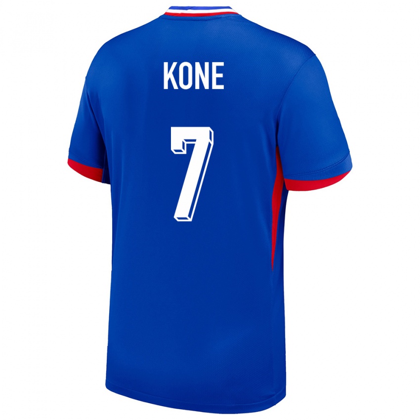 Niño Camiseta Francia Kouadio Kone #7 Azul 1ª Equipación 24-26 La Camisa Argentina