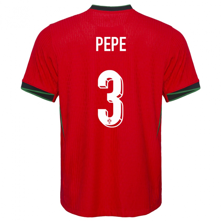 Niño Camiseta Portugal Pepe #3 Rojo 1ª Equipación 24-26 La Camisa Argentina