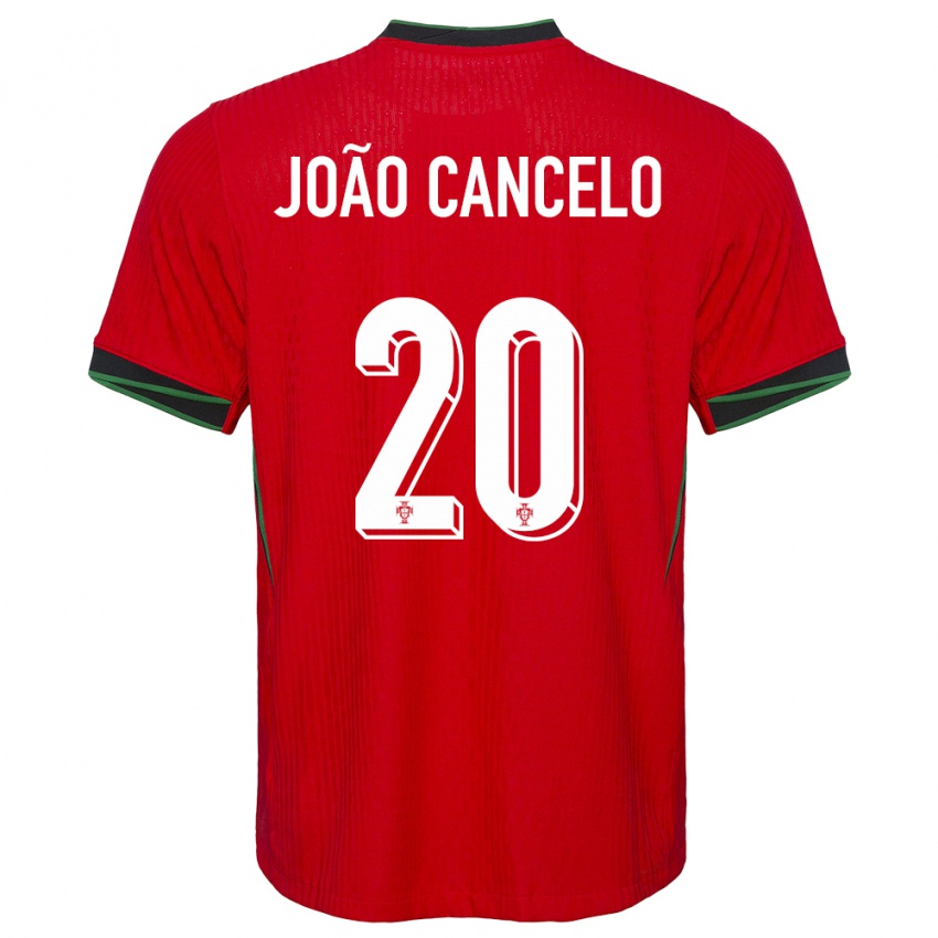 Niño Camiseta Portugal Joao Cancelo #20 Rojo 1ª Equipación 24-26 La Camisa Argentina