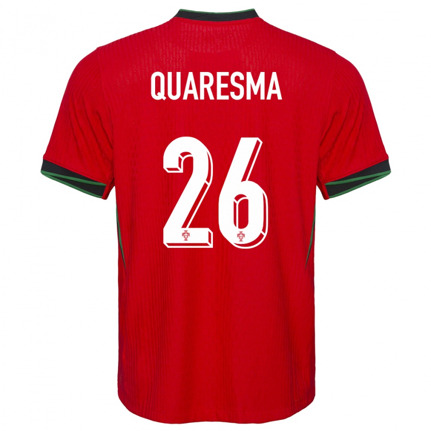 Niño Camiseta Portugal Eduardo Quaresma #26 Rojo 1ª Equipación 24-26 La Camisa Argentina