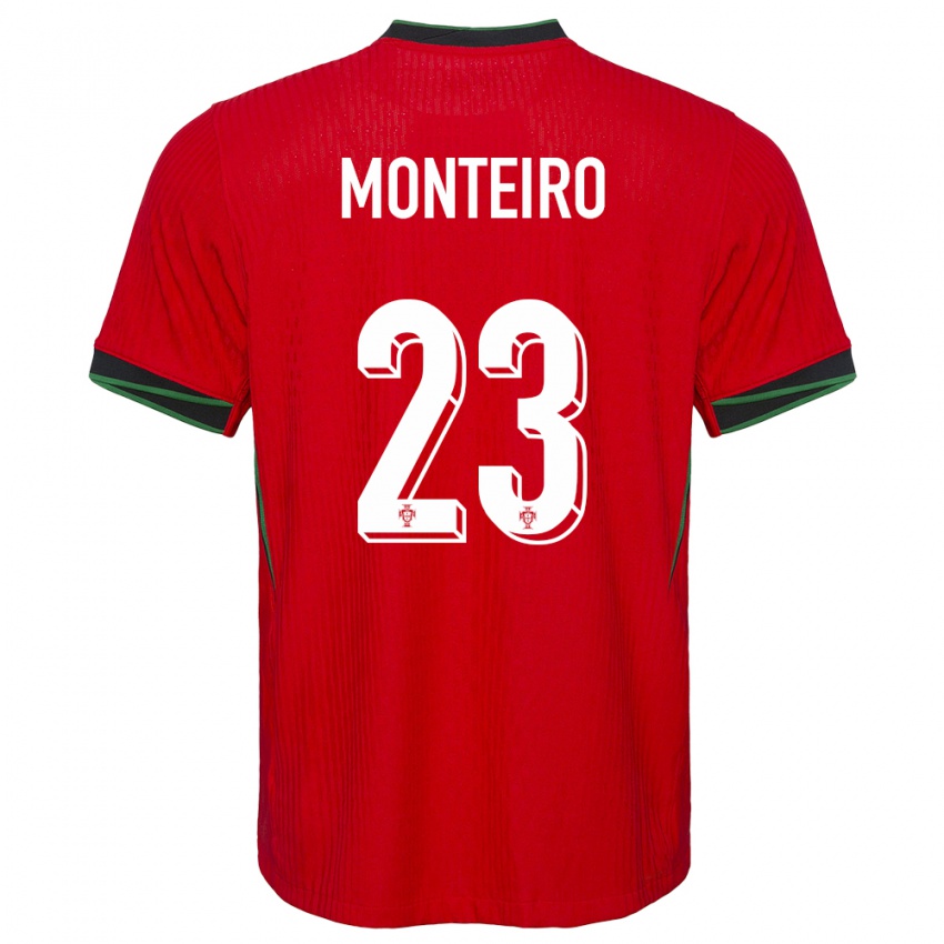 Niño Camiseta Portugal David Monteiro #23 Rojo 1ª Equipación 24-26 La Camisa Argentina