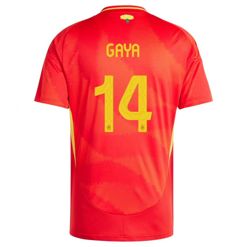 Niño Camiseta España Jose Gaya #14 Rojo 1ª Equipación 24-26 La Camisa Argentina