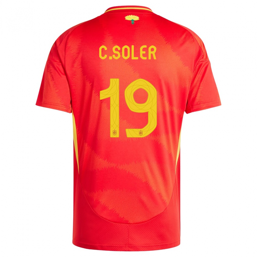 Niño Camiseta España Carlos Soler #19 Rojo 1ª Equipación 24-26 La Camisa Argentina