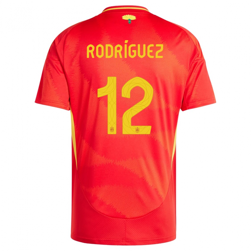 Niño Camiseta España Lucia Rodriguez #12 Rojo 1ª Equipación 24-26 La Camisa Argentina