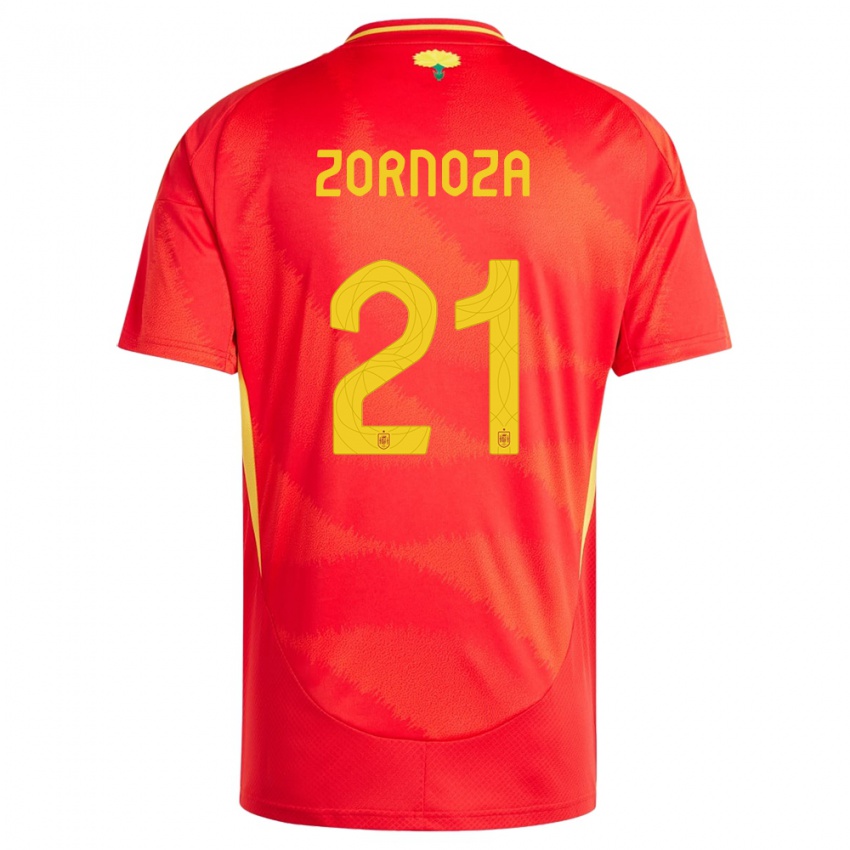 Niño Camiseta España Claudia Zornoza #21 Rojo 1ª Equipación 24-26 La Camisa Argentina