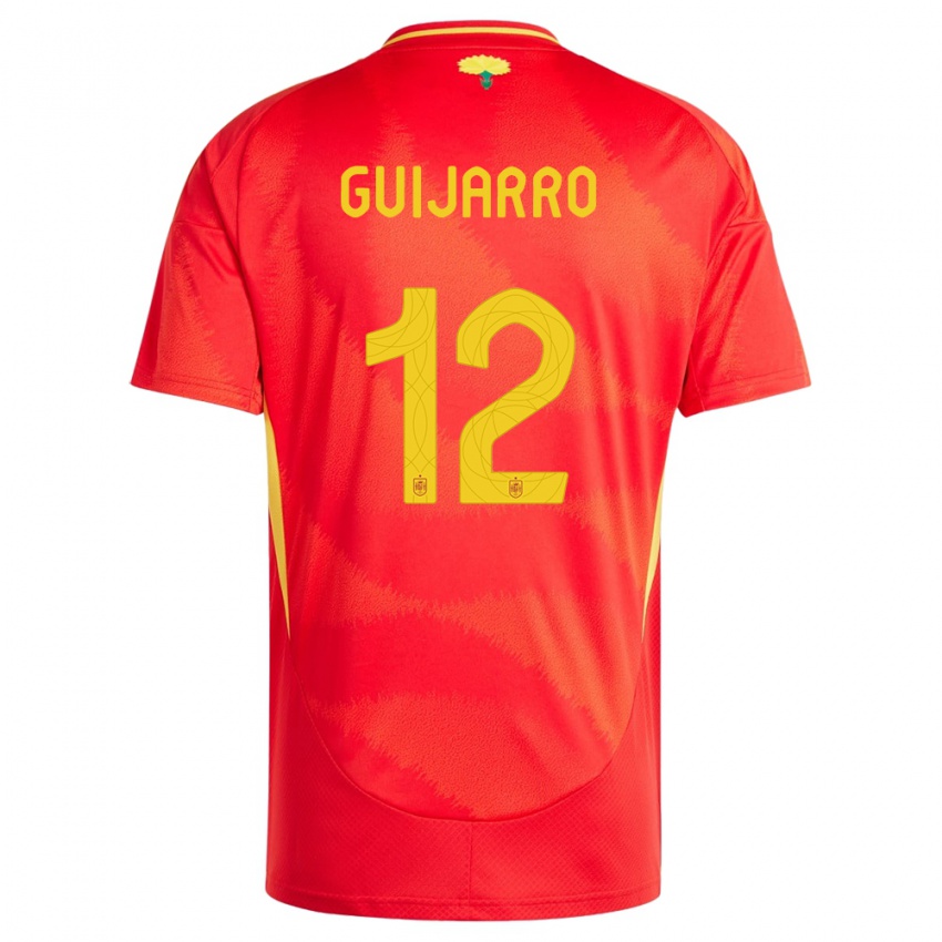 Niño Camiseta España Patricia Guijarro #12 Rojo 1ª Equipación 24-26 La Camisa Argentina