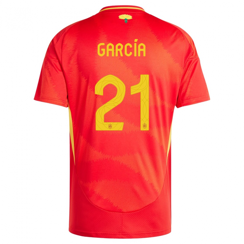 Niño Camiseta España Sheila Garcia #21 Rojo 1ª Equipación 24-26 La Camisa Argentina