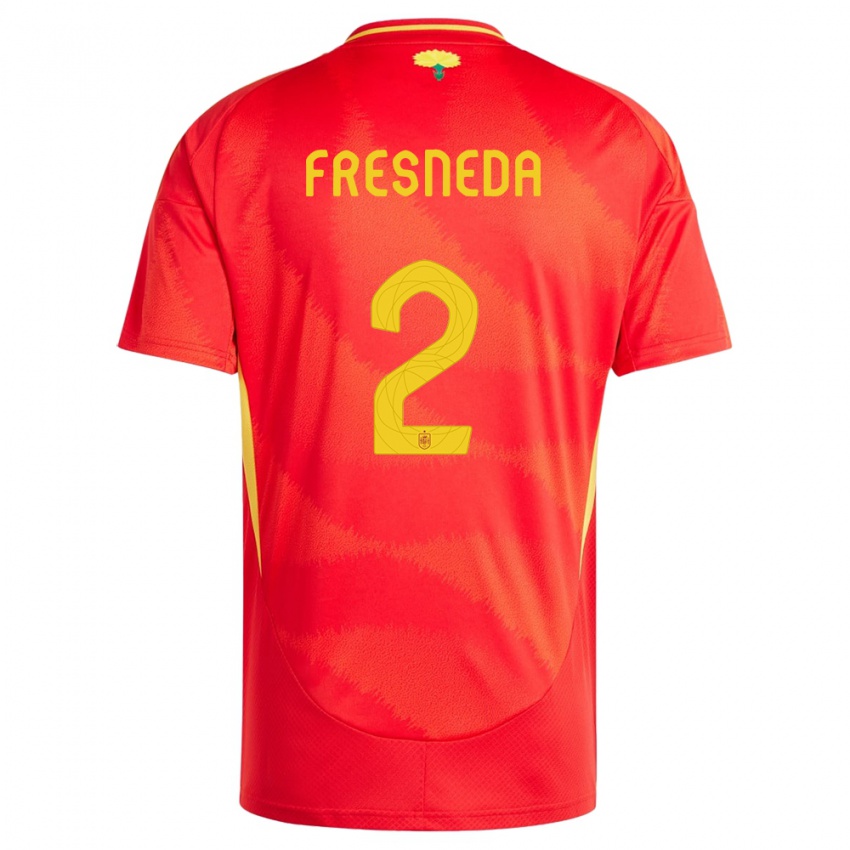 Niño Camiseta España Ivan Fresneda #2 Rojo 1ª Equipación 24-26 La Camisa Argentina