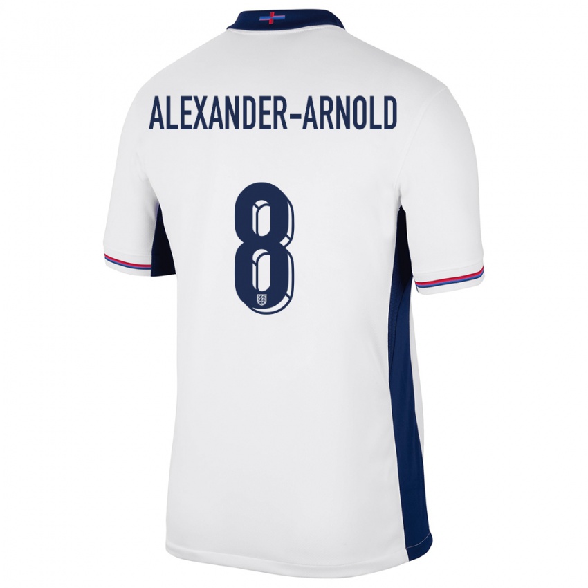 Niño Camiseta Inglaterra Trent Alexander-Arnold #8 Blanco 1ª Equipación 24-26 La Camisa Argentina