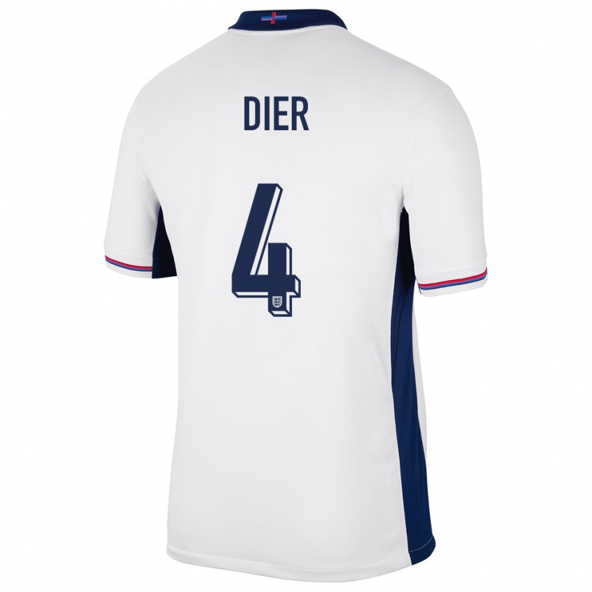 Niño Camiseta Inglaterra Eric Dier #4 Blanco 1ª Equipación 24-26 La Camisa Argentina