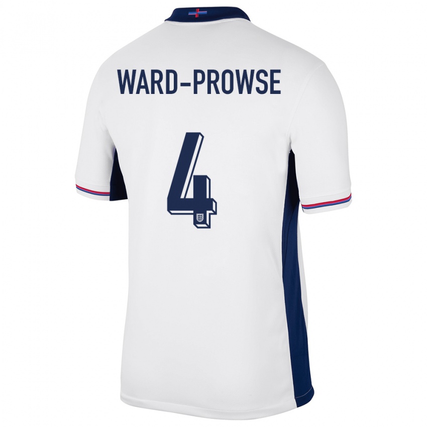 Niño Camiseta Inglaterra James Ward-Prowse #4 Blanco 1ª Equipación 24-26 La Camisa Argentina