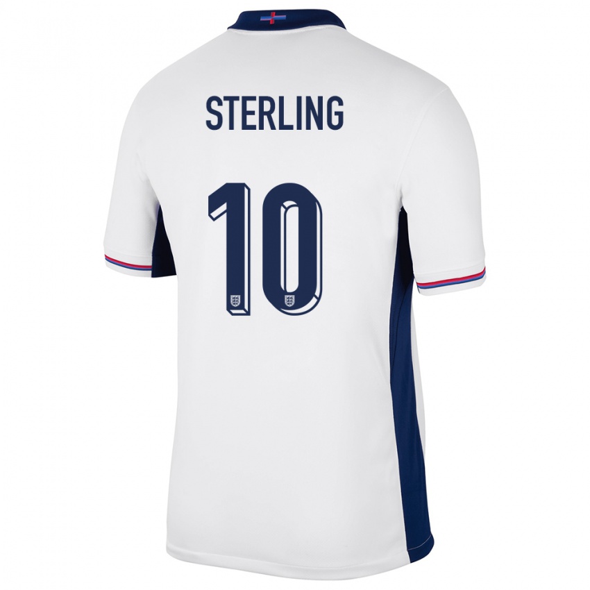 Niño Camiseta Inglaterra Raheem Sterling #10 Blanco 1ª Equipación 24-26 La Camisa Argentina