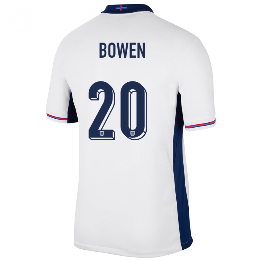 Niño Camiseta Inglaterra Jarrod Bowen #20 Blanco 1ª Equipación 24-26 La Camisa Argentina