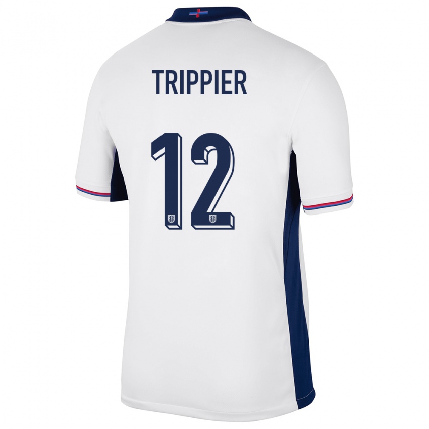 Niño Camiseta Inglaterra Kieran Trippier #12 Blanco 1ª Equipación 24-26 La Camisa Argentina