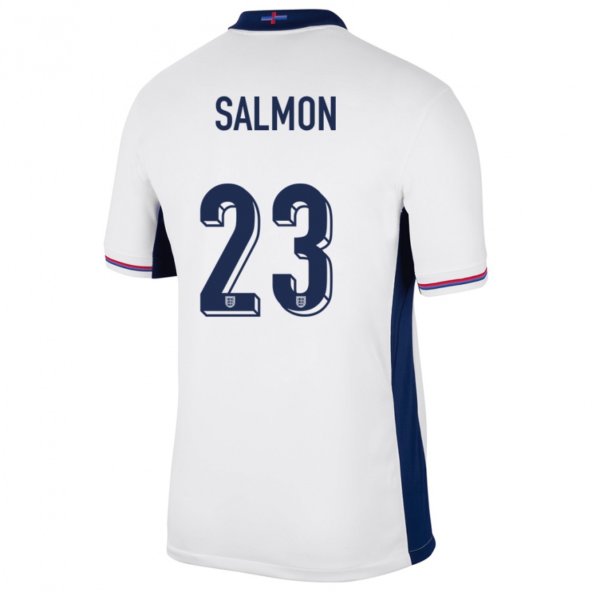 Niño Camiseta Inglaterra Ebony Salmon #23 Blanco 1ª Equipación 24-26 La Camisa Argentina