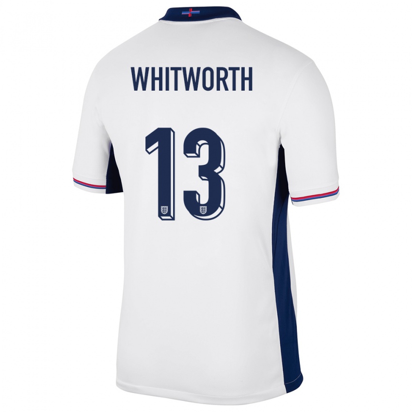 Niño Camiseta Inglaterra Joseph Whitworth #13 Blanco 1ª Equipación 24-26 La Camisa Argentina