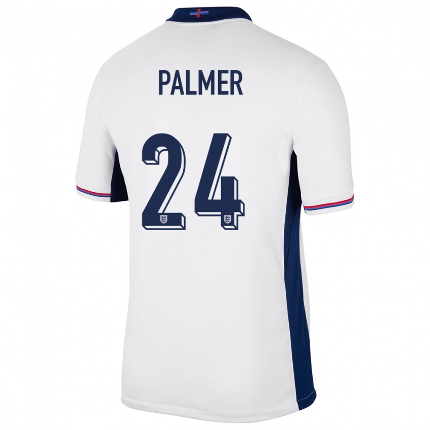 Niño Camiseta Inglaterra Cole Palmer #24 Blanco 1ª Equipación 24-26 La Camisa Argentina