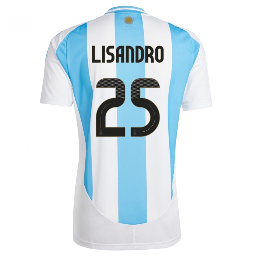 Niño Camiseta Argentina Lisandro Martinez #255 Blanco Azul 1ª Equipación 24-26 La Camisa Argentina