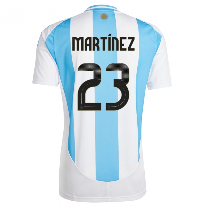 Niño Camiseta Argentina Emiliano Martinez #23 Blanco Azul 1ª Equipación 24-26 La Camisa Argentina