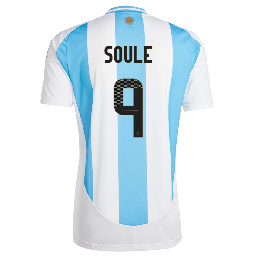 Niño Camiseta Argentina Matias Soule #9 Blanco Azul 1ª Equipación 24-26 La Camisa Argentina