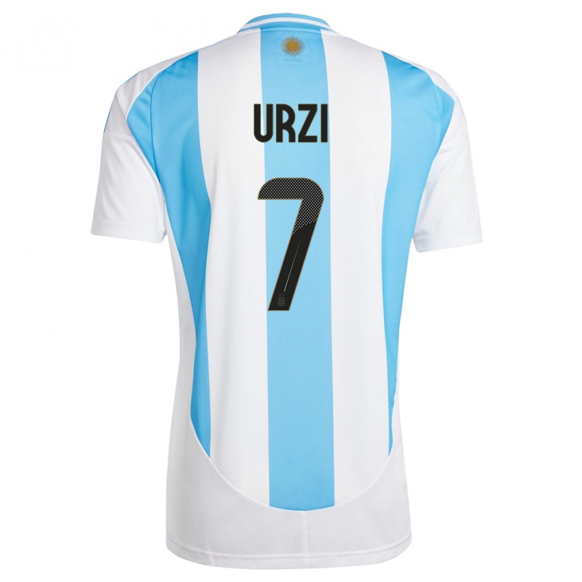 Niño Camiseta Argentina Agustin Urzi #7 Blanco Azul 1ª Equipación 24-26 La Camisa Argentina