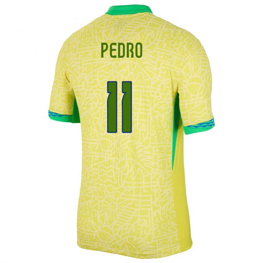 Niño Camiseta Brasil Pedro #11 Amarillo 1ª Equipación 24-26 La Camisa Argentina