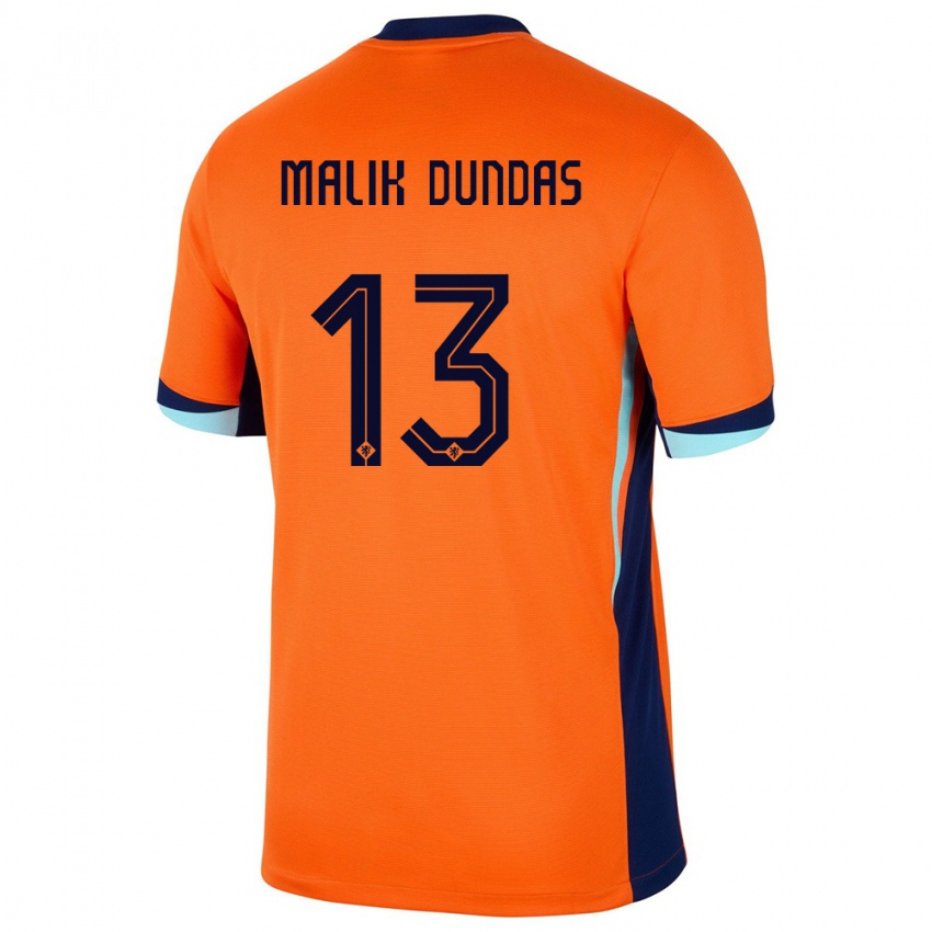 Niño Camiseta Países Bajos Noa Malik Dundas #13 Naranja 1ª Equipación 24-26 La Camisa Argentina