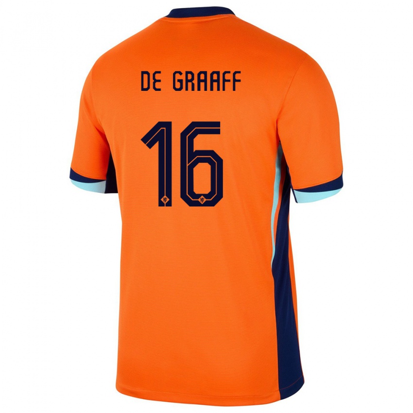 Niño Camiseta Países Bajos Tom De Graaff #16 Naranja 1ª Equipación 24-26 La Camisa Argentina